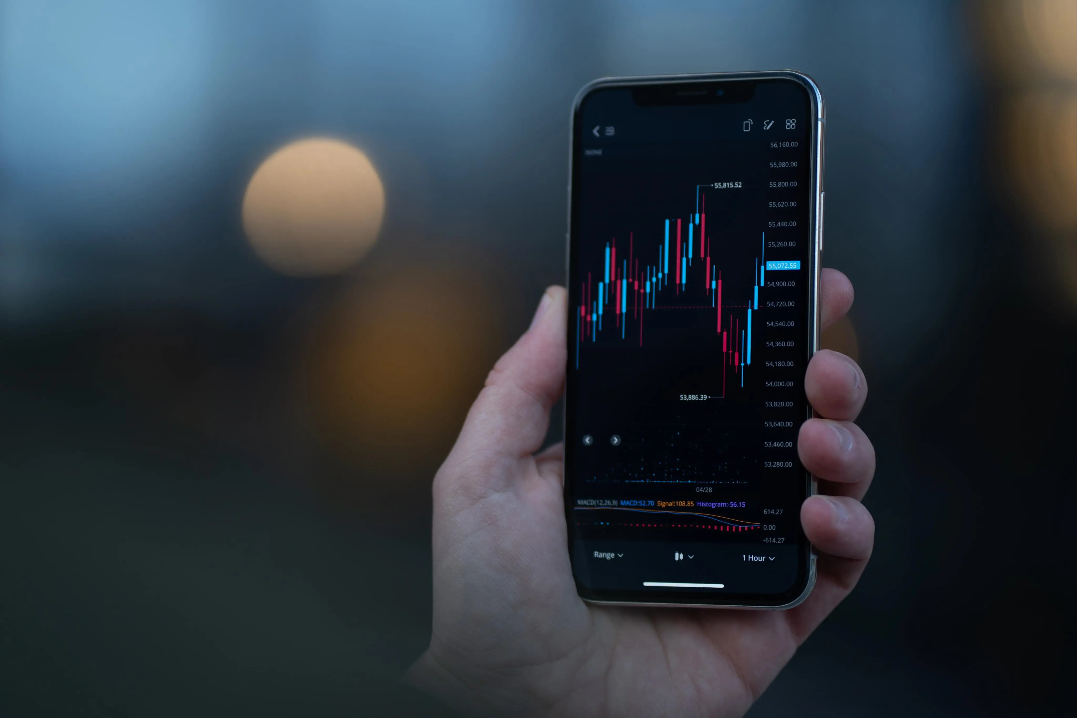 Analyse mobile avec Trader AI application